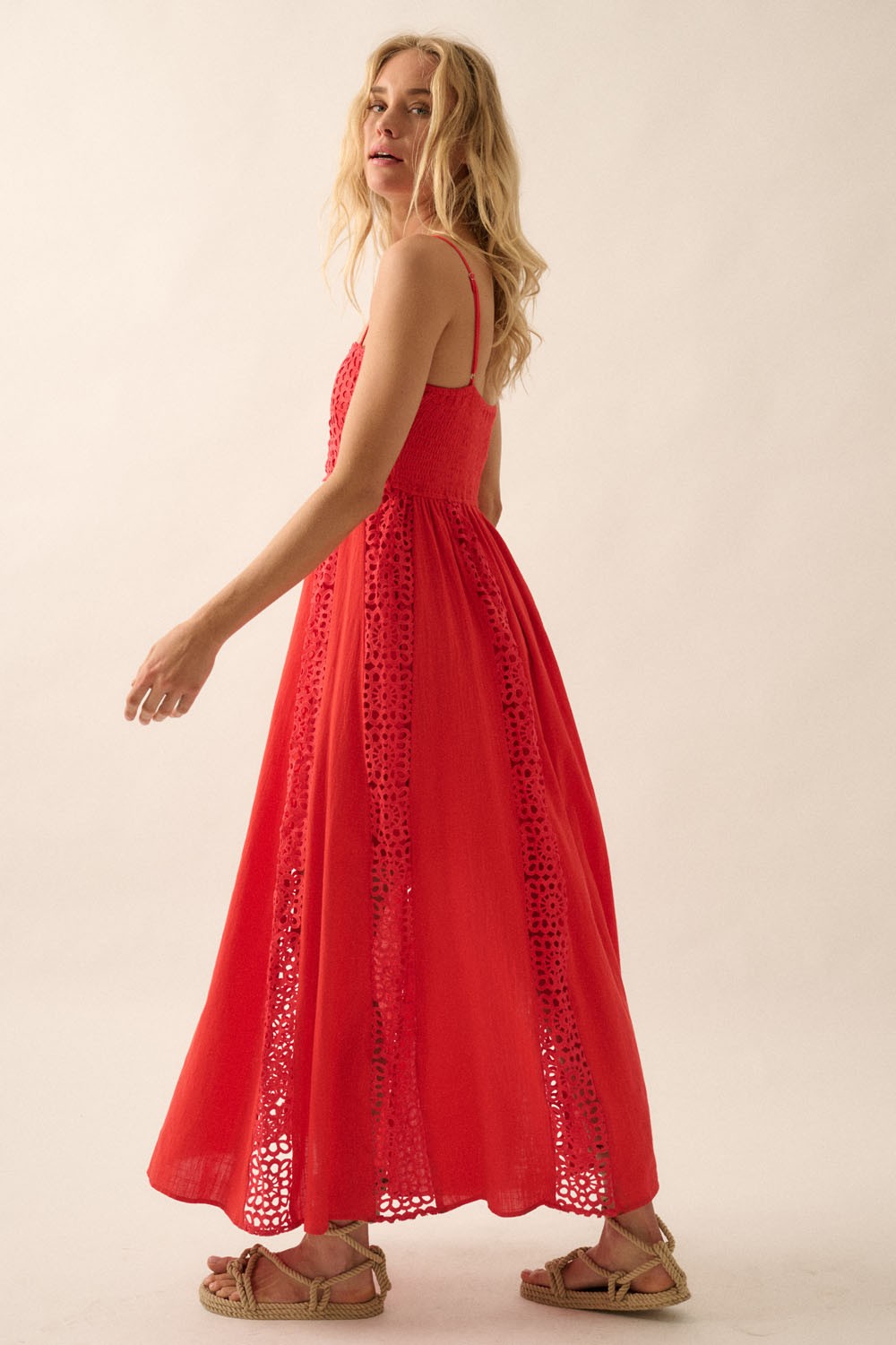 Willa Crochet Lace Maxi Dress