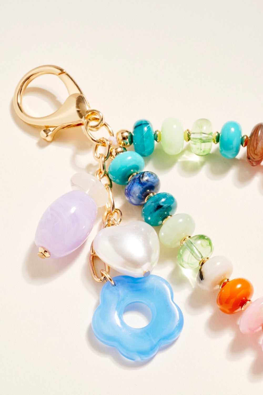 Flower Beaded Bag Charm