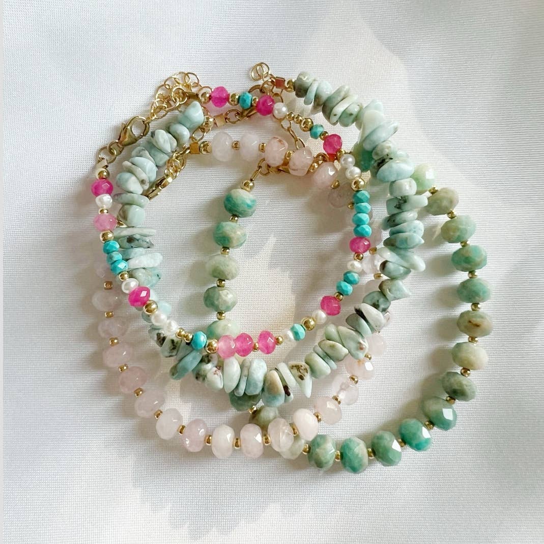 Rosalie Rose Quartz Beaded Bracelet
