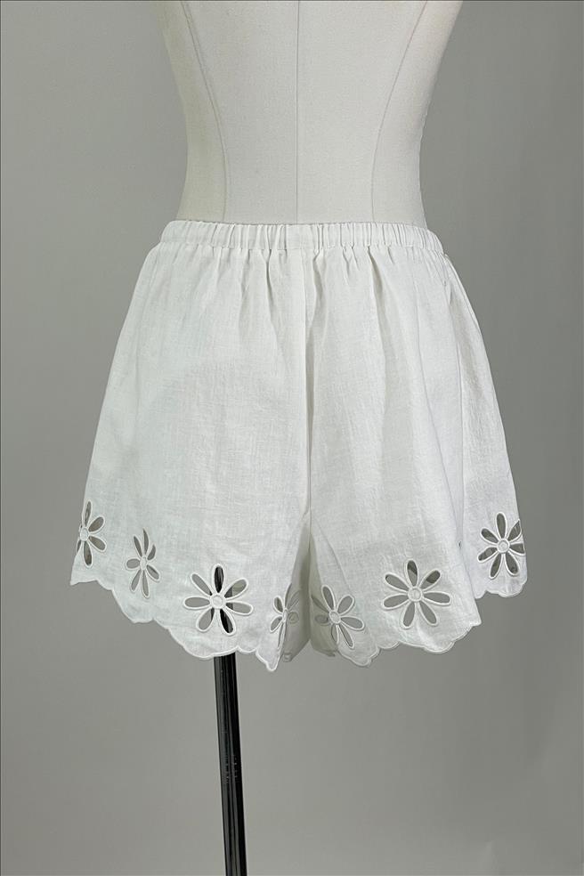 Irie White Eyelet Shorts