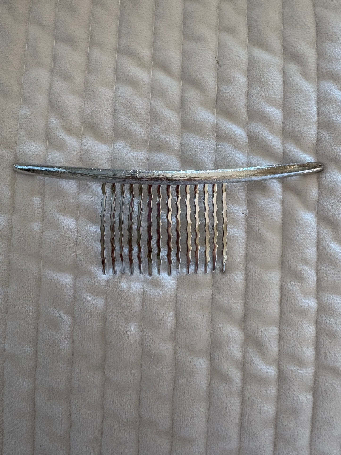 Brushed Metal Comb - Silver
