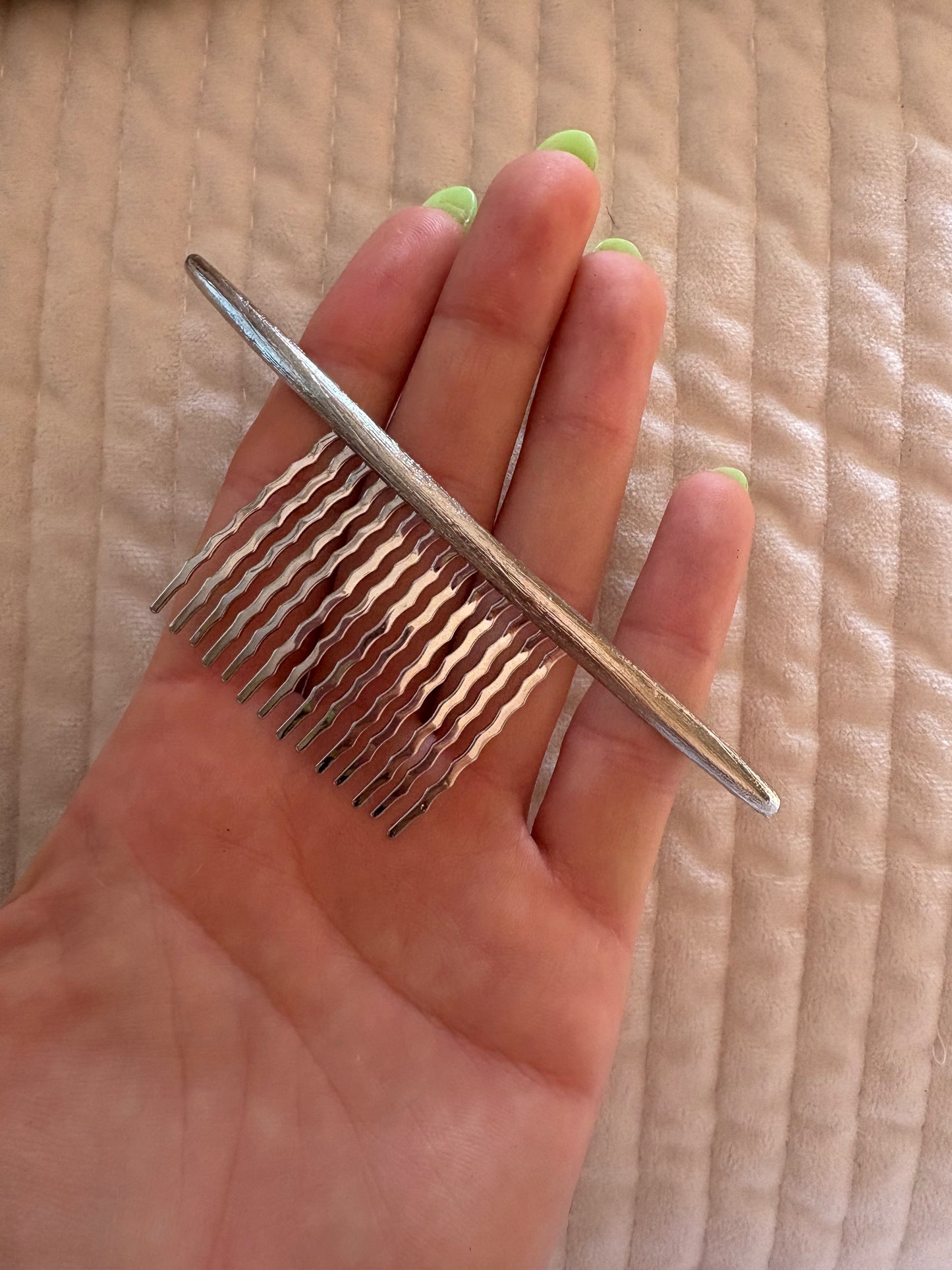 Brushed Metal Comb - Silver
