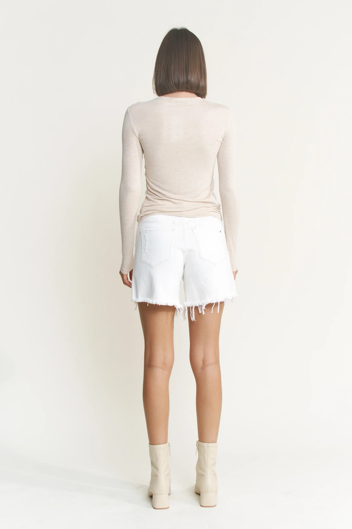 White Denim Shorts