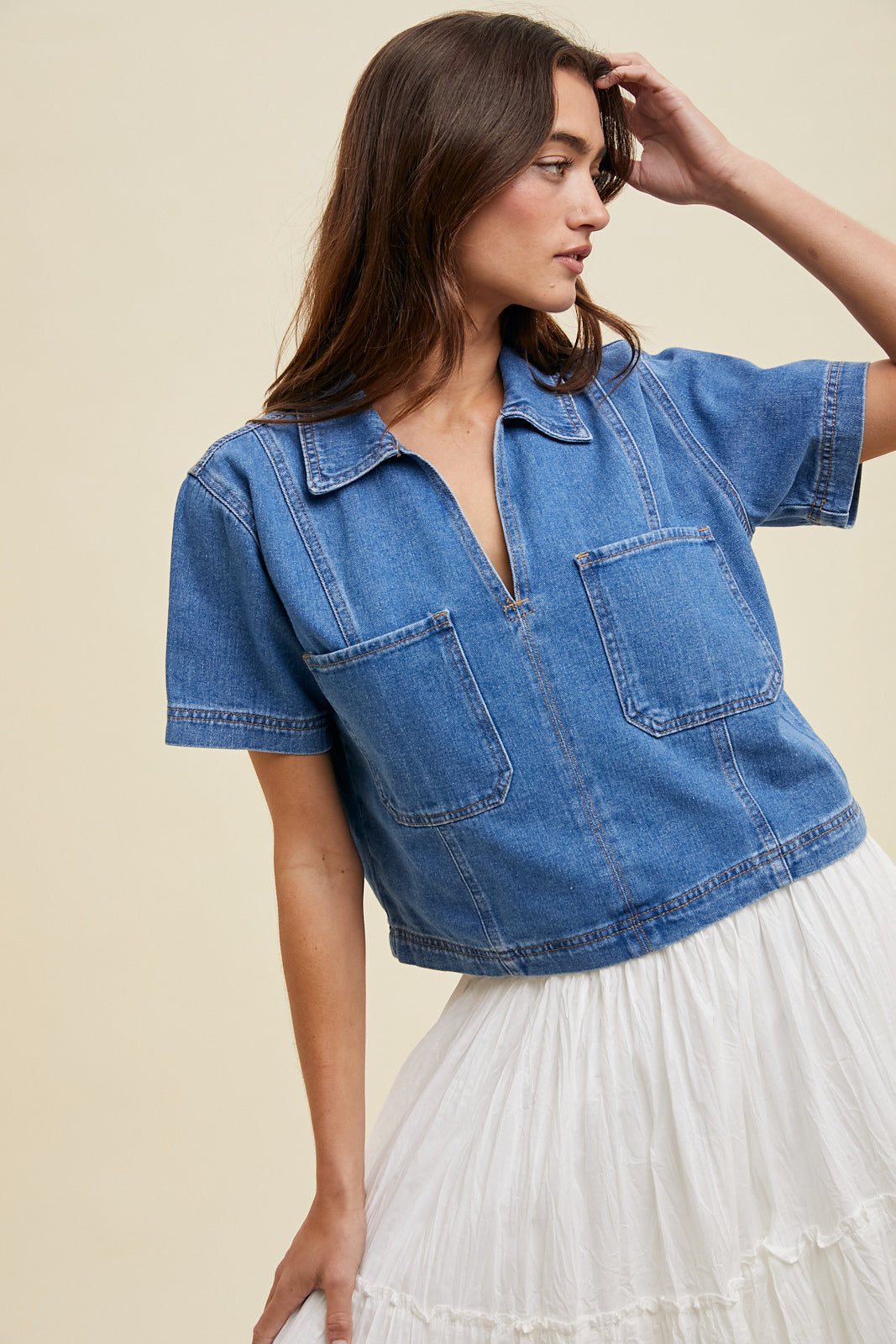 Milah Denim Top