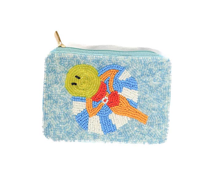 Do Not Disturb Beaded Coin Purse