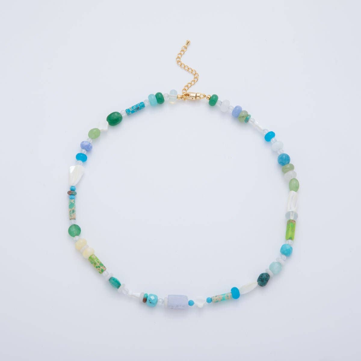 Sea and Sky Rondelle Bead Necklace