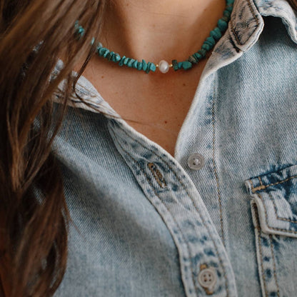 Kona Turquoise Pearl Beaded Necklace