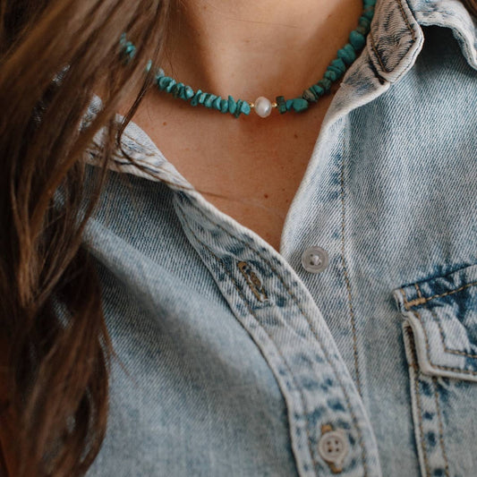 Kona Turquoise Pearl Beaded Necklace