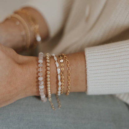 Rosalie Rose Quartz Beaded Bracelet