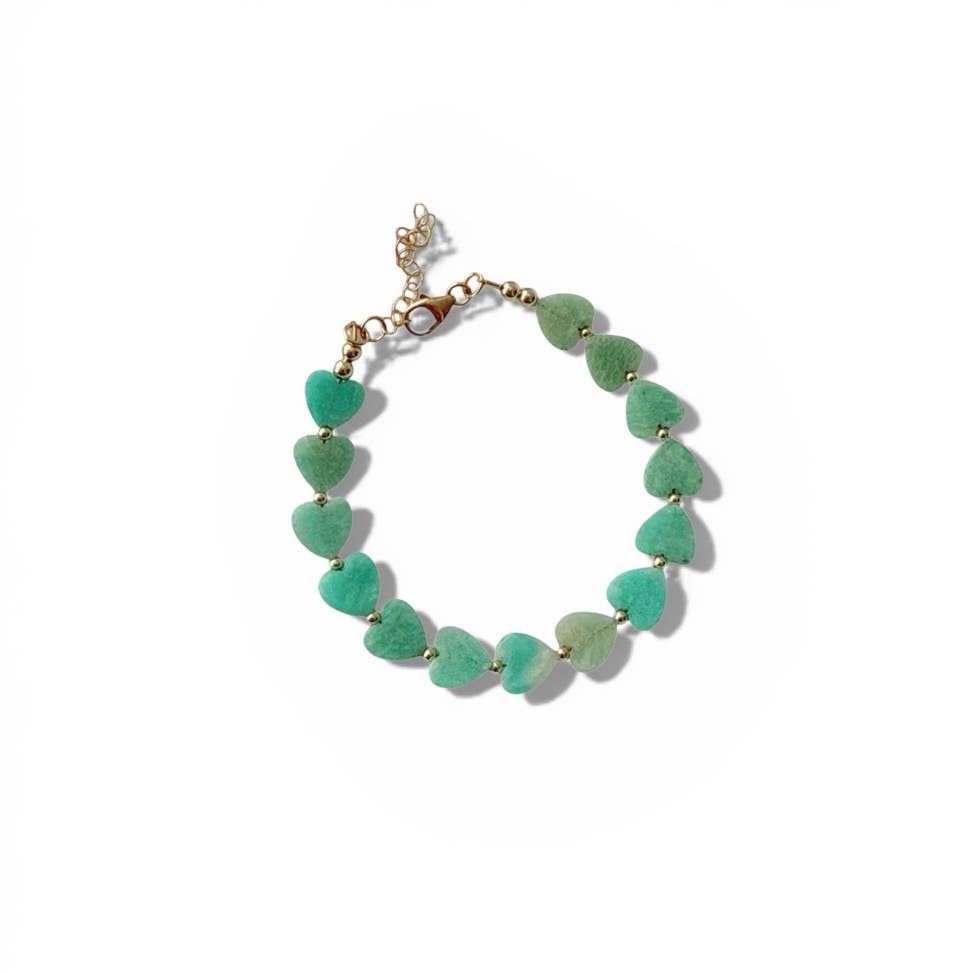 Paloma Amazonite Heart Beaded Bracelet