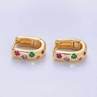 Rainbow Huggie Earrings