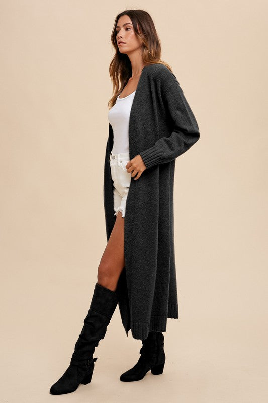 Wool Blend Maxi Cardigan
