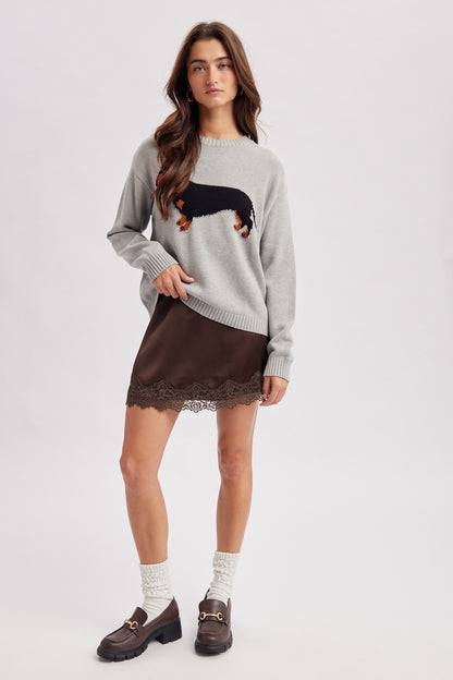 Charlie Satin Skirt - Chocolate