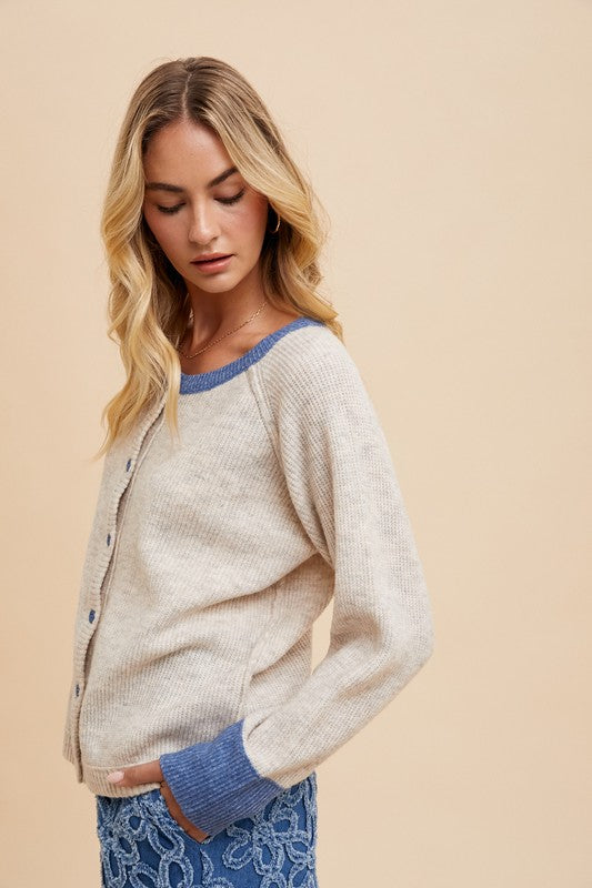 Rae Loose Fit Ribbed Cardigan