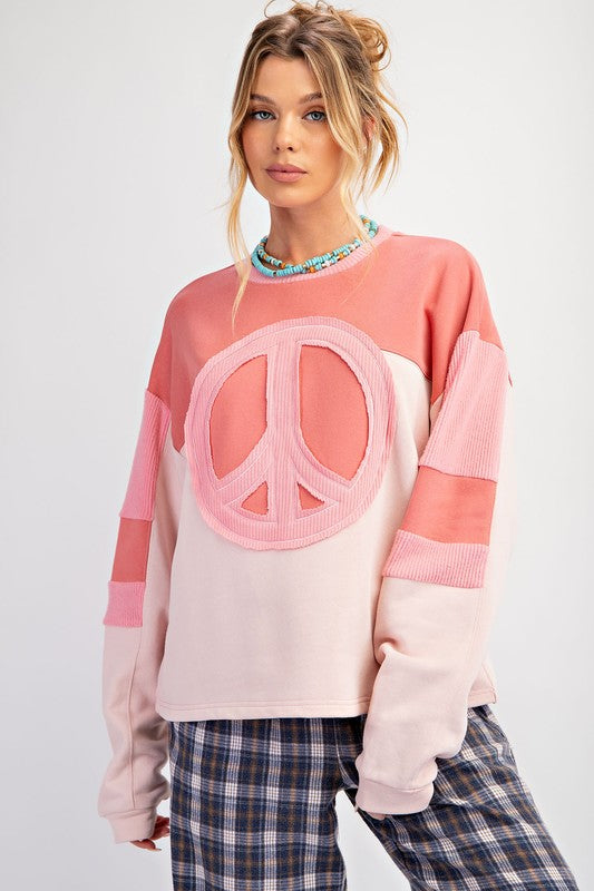 Peace Terry Knit Pullover