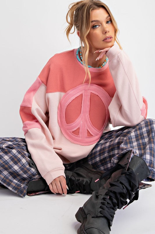 Peace Terry Knit Pullover