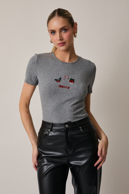 Beaded Holiday Tee
