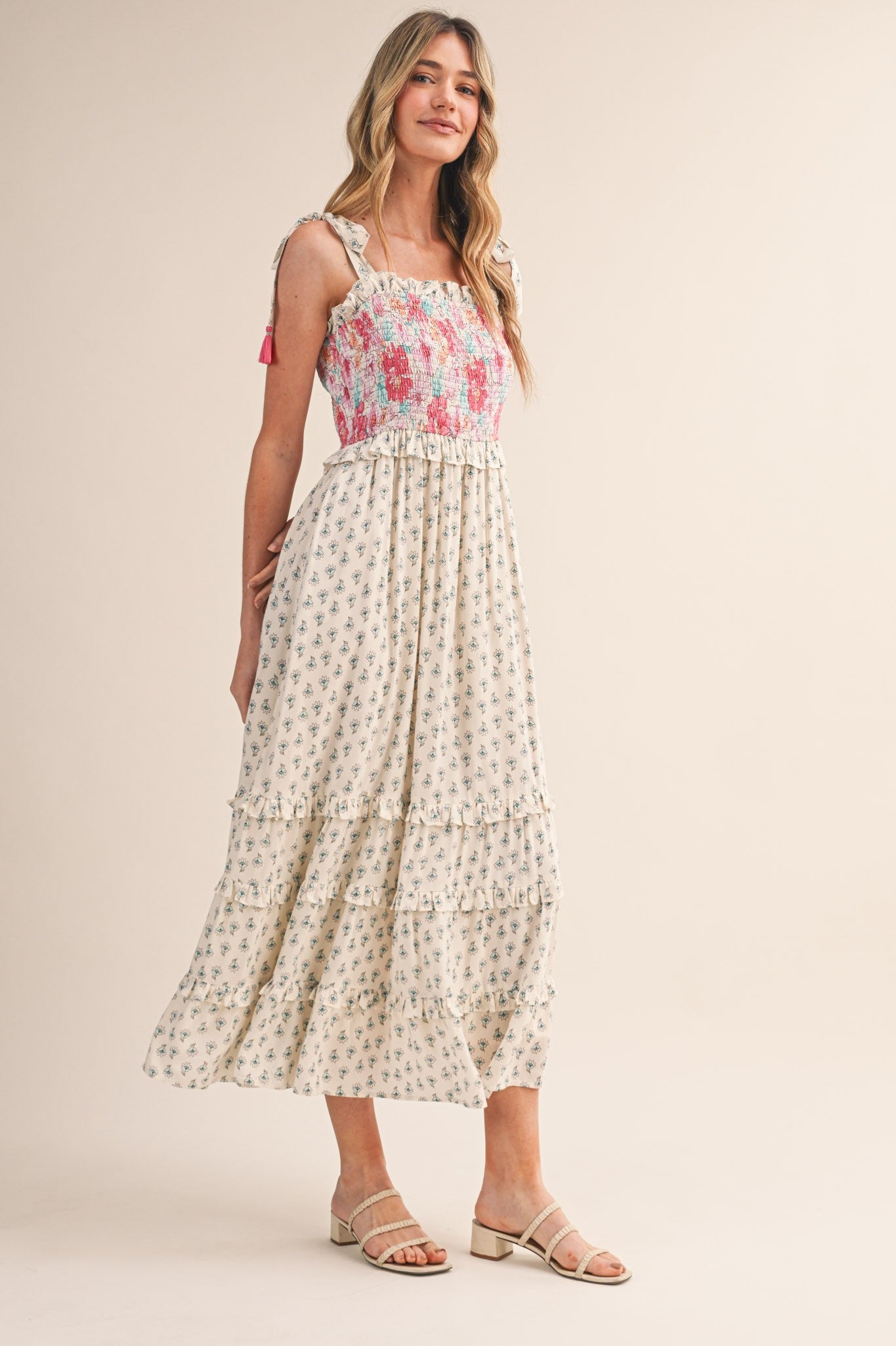 Annie Floral Midi Dress