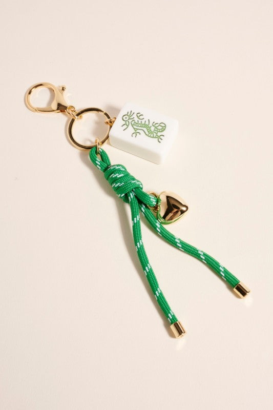 Green Mahjong Keychain