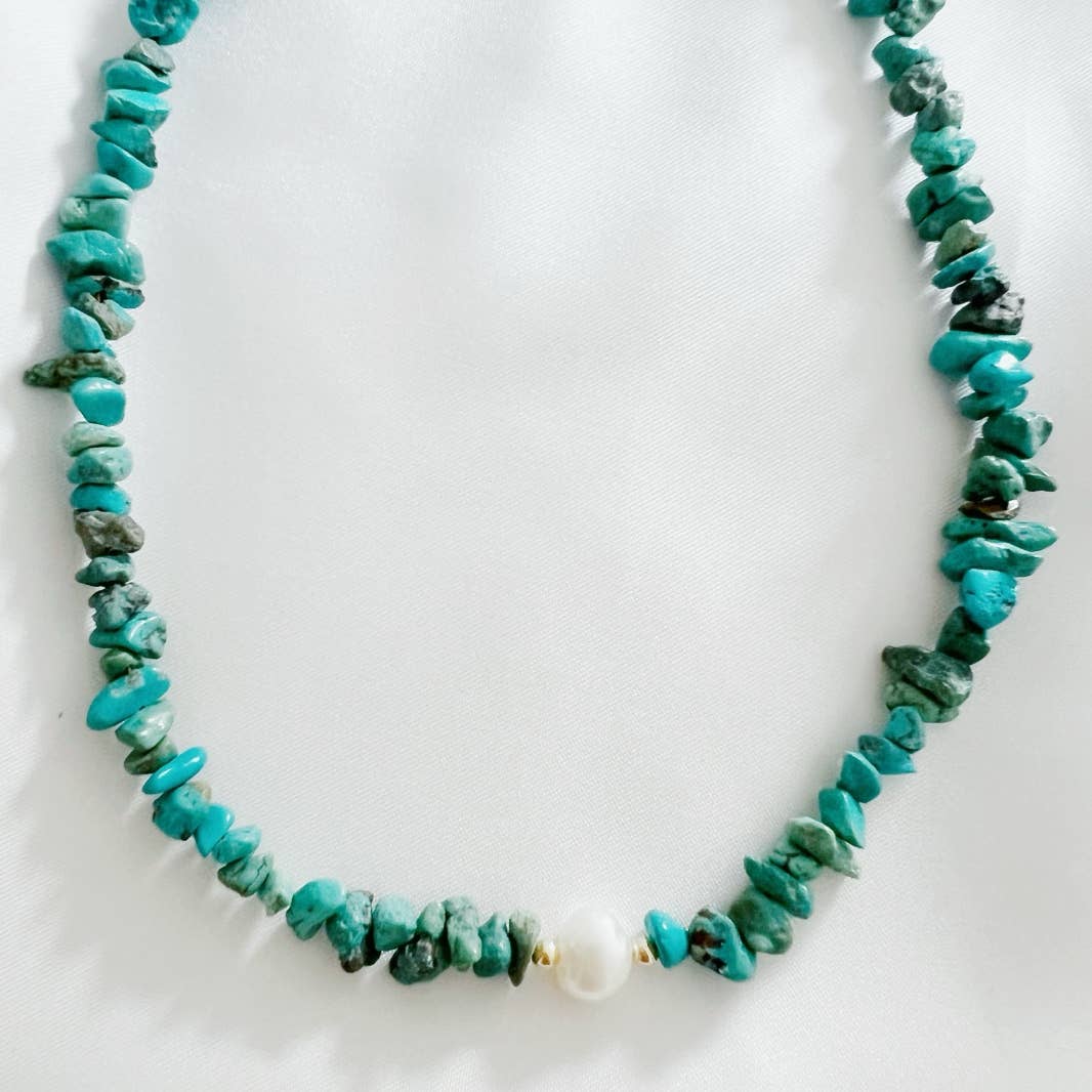 Kona Turquoise Pearl Beaded Necklace