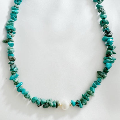 Kona Turquoise Pearl Beaded Necklace