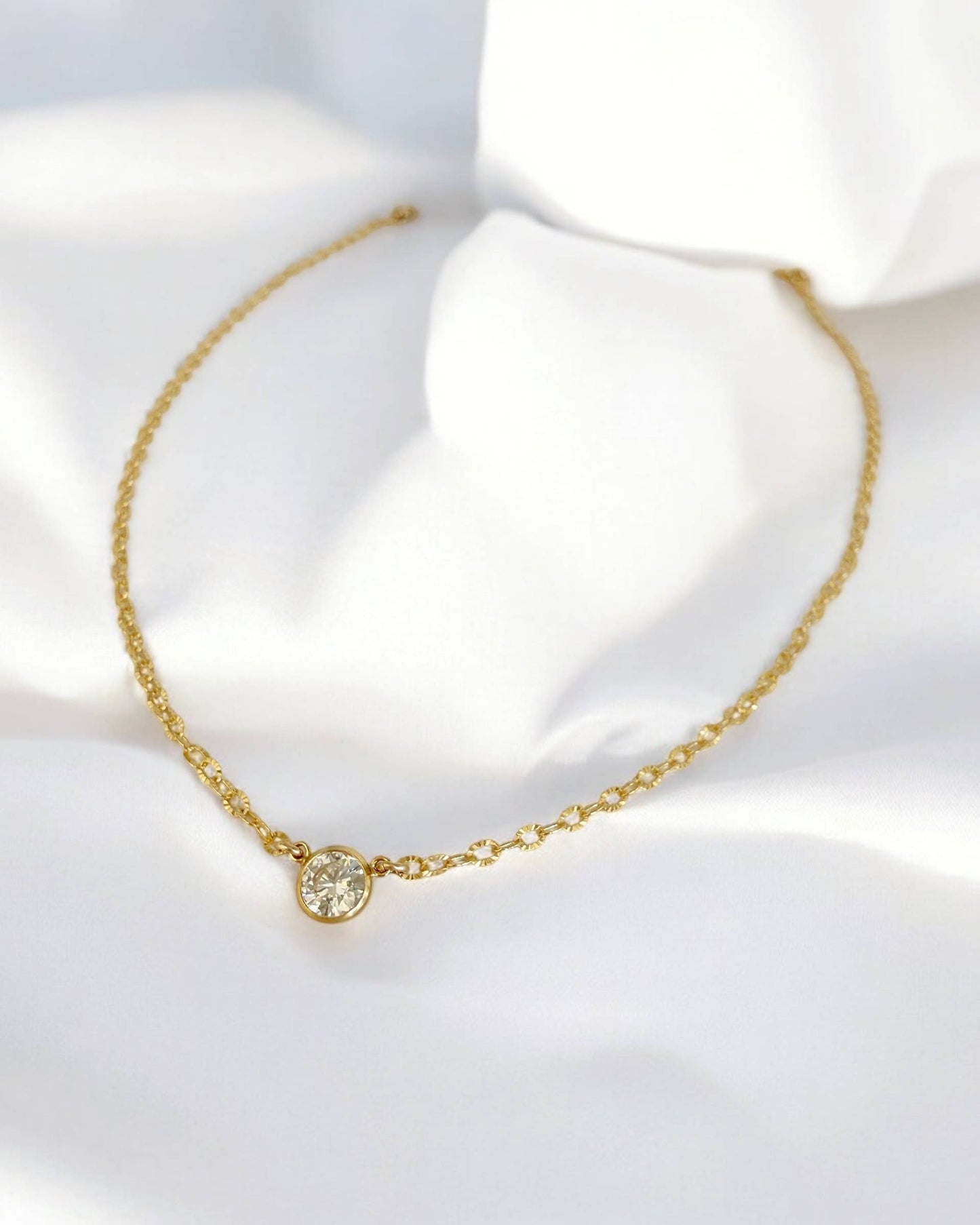 Florence Solitaire CZ Necklace