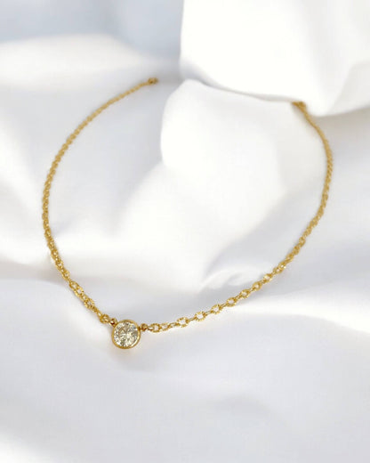 Florence Solitaire CZ Necklace