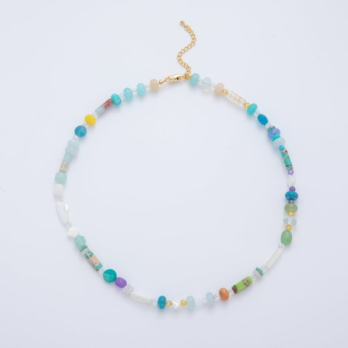 Calm Waters Rondelle Bead Necklace