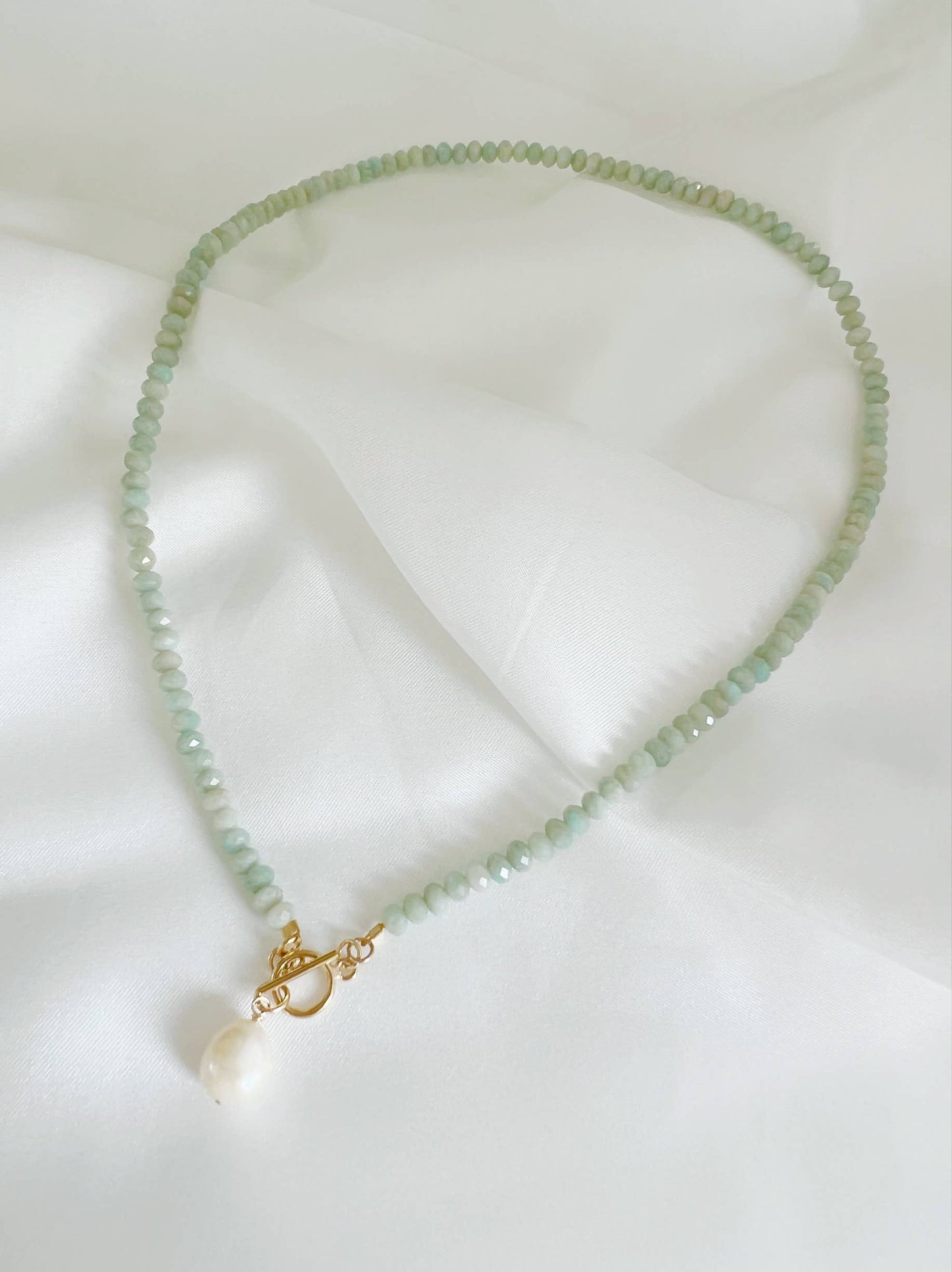 Salty Amazonite Pearl Necklace