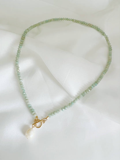 Salty Amazonite Pearl Necklace