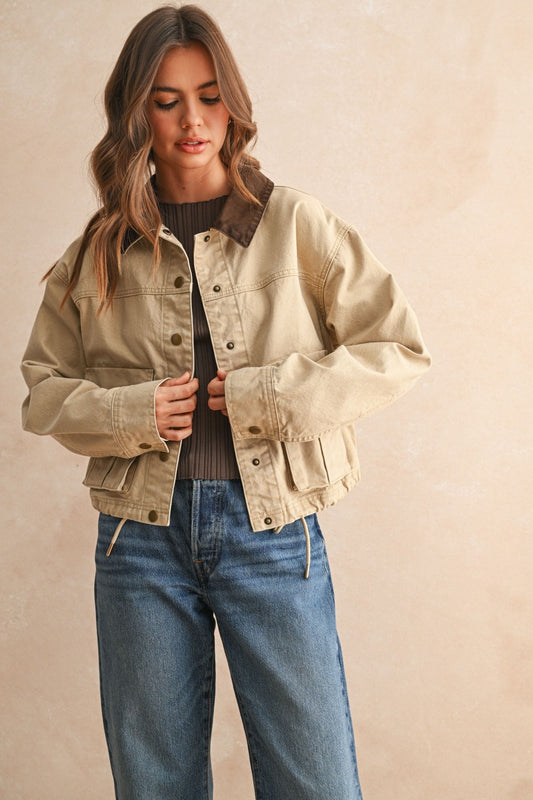 Contrasted Utility Jacket