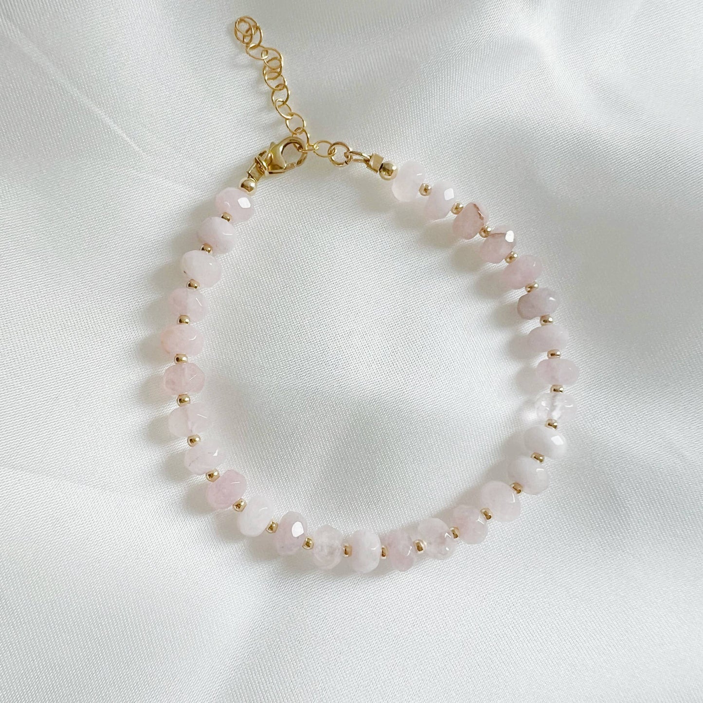 Rosalie Rose Quartz Beaded Bracelet