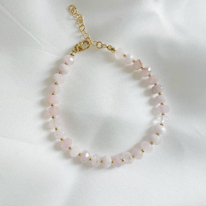 Rosalie Rose Quartz Beaded Bracelet