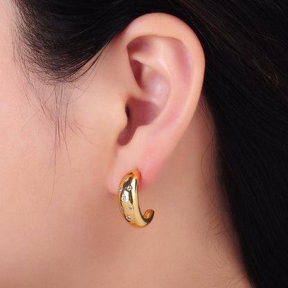 Celestial Star Dome Hoops