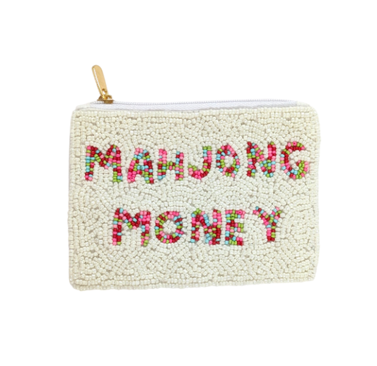 Mahjong Money Beaded Coin Purse