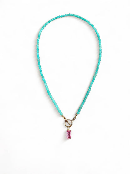 Sunset Chaser Amazonite Beaded Necklace