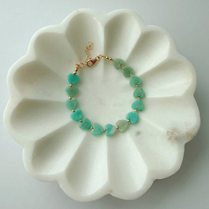 Paloma Amazonite Heart Beaded Bracelet