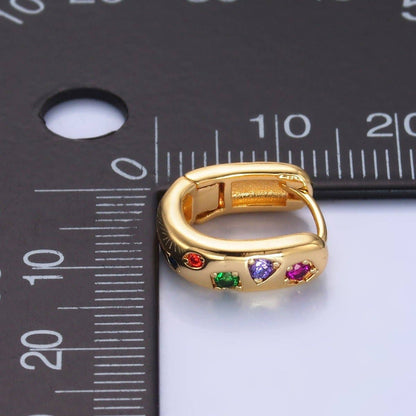 Rainbow Huggie Earrings