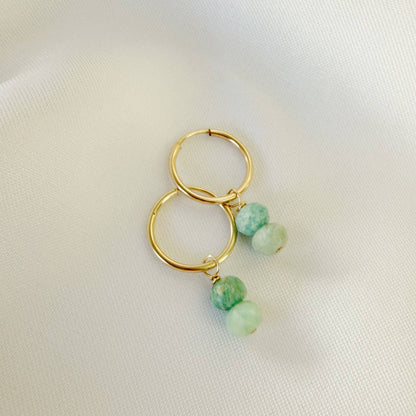 Palm Amazonite Charm Earrings