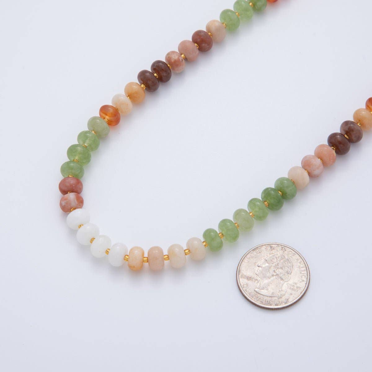 Earth & Sky Rondelle Bead Necklace