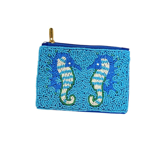 Beaded Sea Horse Coin Purse