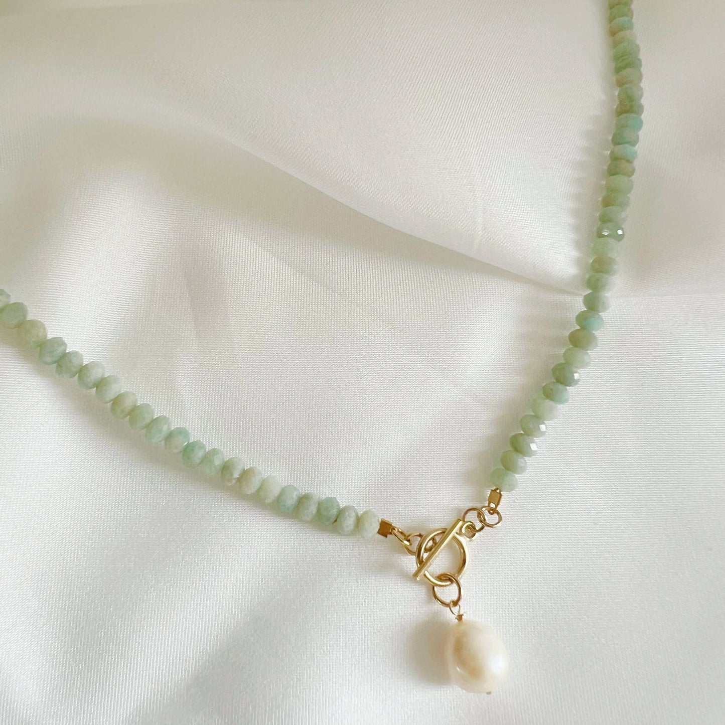Salty Amazonite Pearl Necklace