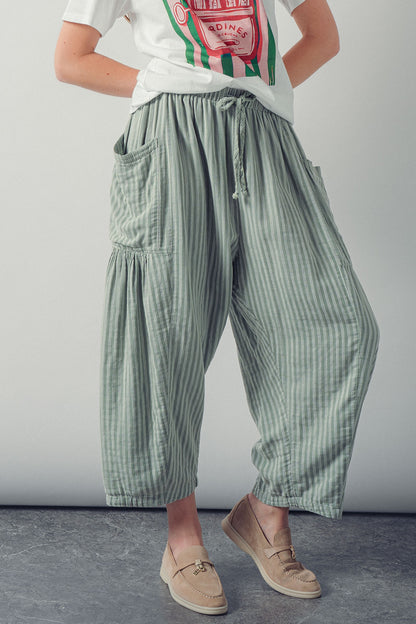 Jude Cotton Pants - Sage RESTOCKING SOON