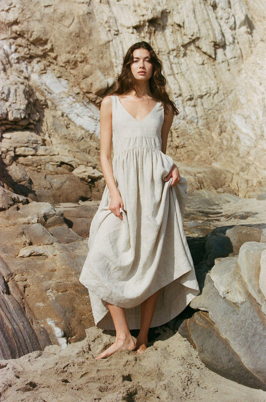 Eleonie Linen Dress in Natural