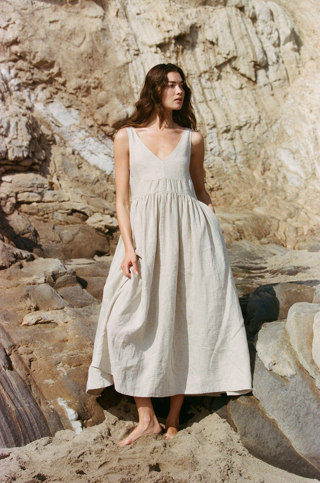Eleonie Linen Dress in Natural