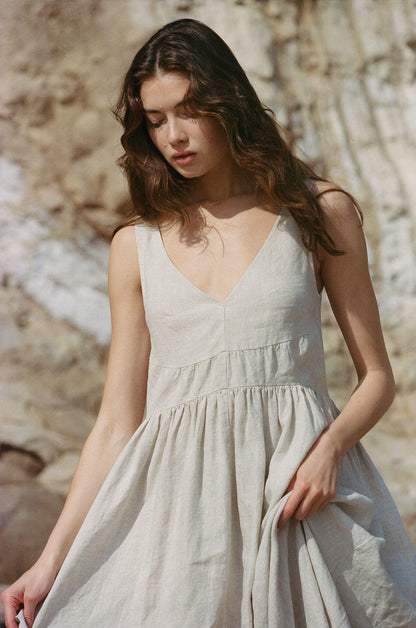 Eleonie Linen Dress in Natural