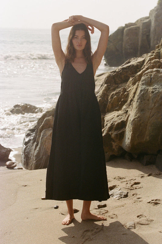 Eleonie Linen Dress in Black