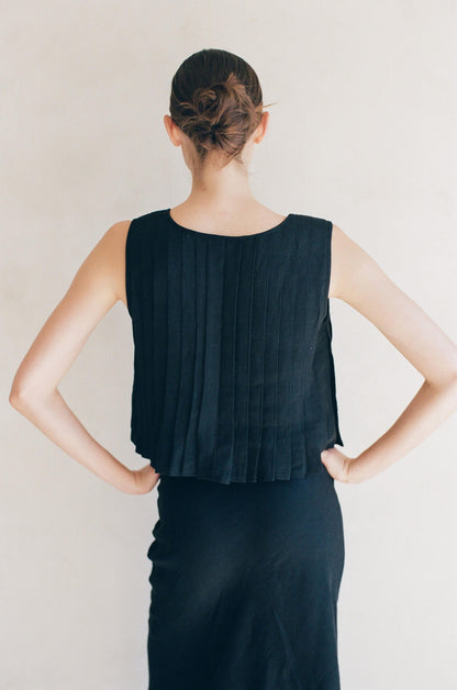 Elaine Linen Tie Top