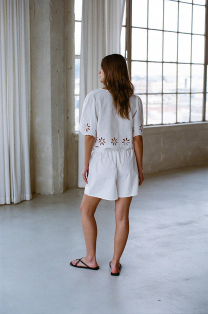 Irie White Eyelet Top