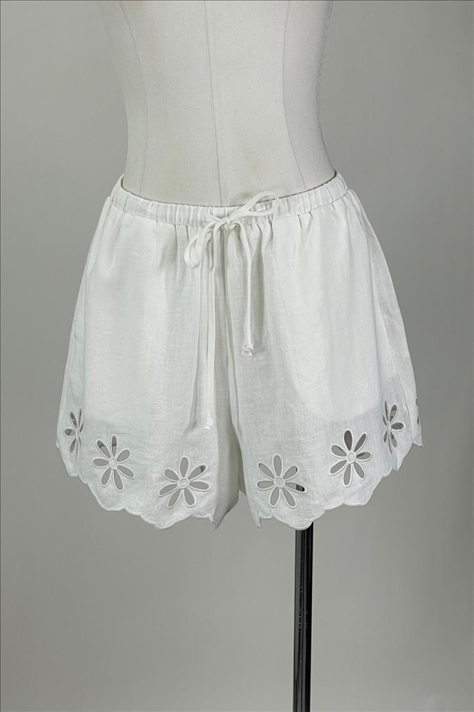 Irie White Eyelet Shorts